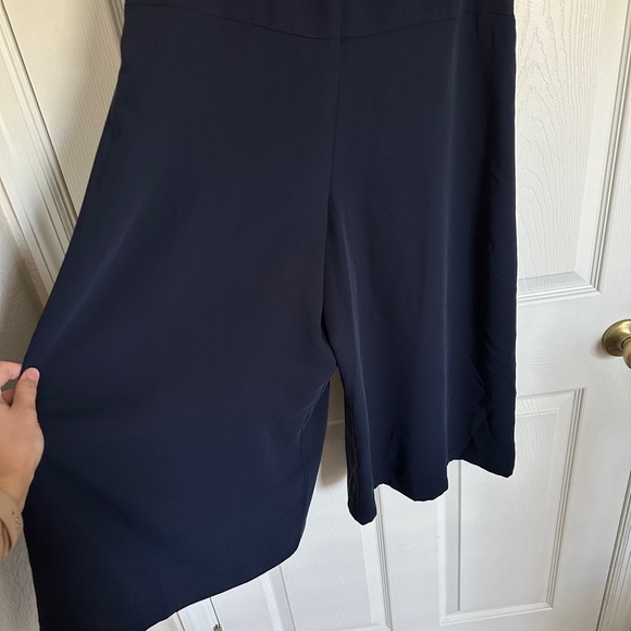 Vince Camuto | Crepe Culotte Jumpsuit in Navy - Picture 6 of 6